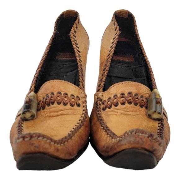 RARE Goffredo Fantini Curled Toe Pumps - Handmade in Italy - Antler Detail - Picture 11 of 12